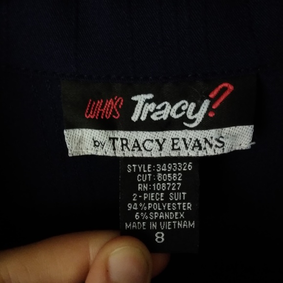 Navy blue Who's Tracy brand blazer Size 8 - Picture 2 of 7